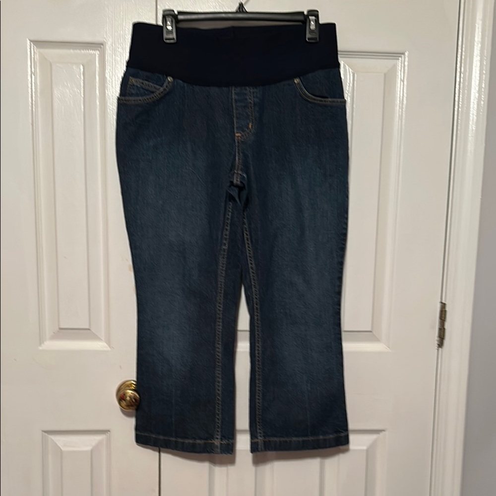 Liz Lange Maternity Blue Capri Jeans